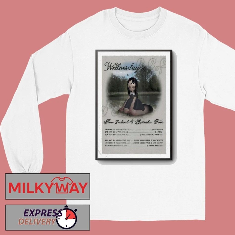 Wednesday New Zealand & Australia 2026 Poster shirt