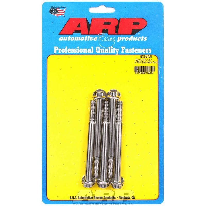 ARP 612-3750 S/S Bolt Kit – 12pt. (5) 5/16-18 x 3.750