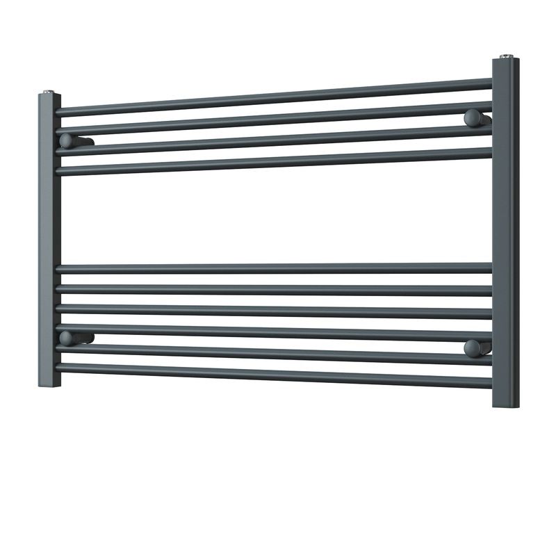 Zennor – Anthracite Heated Towel Rail – H600mm x W1000mm – Straight