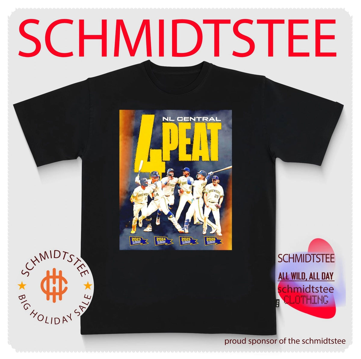 Milwaukee Brewers 4 Peat 2026 NL Central Champs Poster shirt