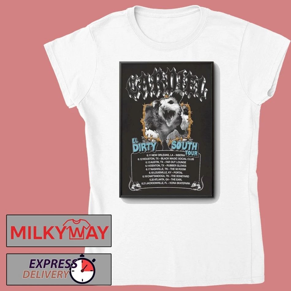 Cardiel El Dirty South Tour 2026 Poster shirt