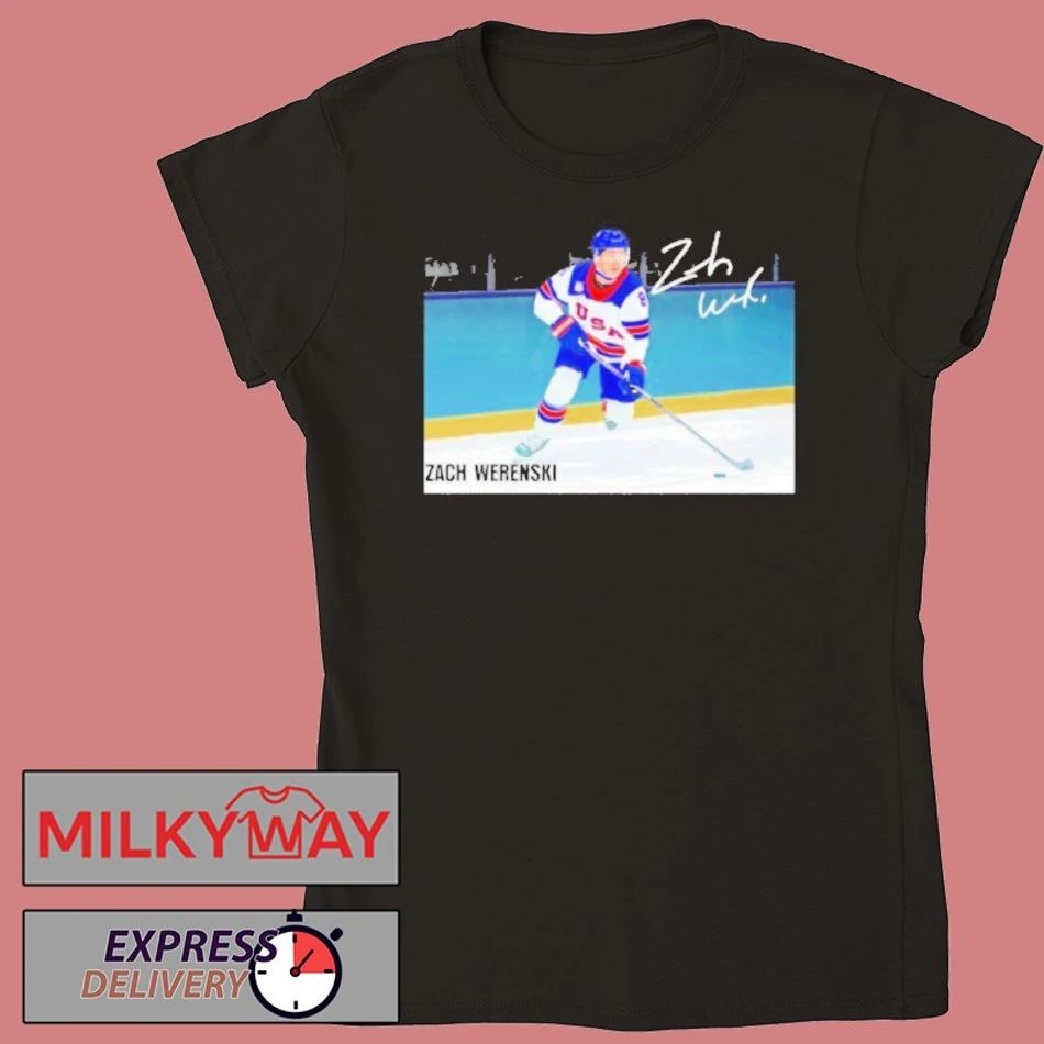 Zach Werenski Team Usa 2026 Winter Olympics Gold Medal Autographed Shirt