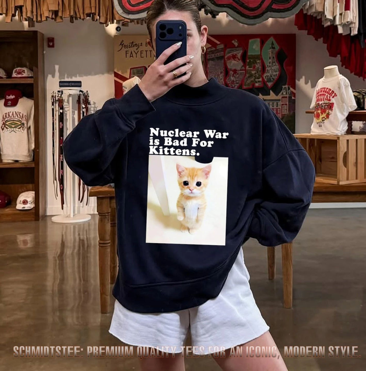 Cat nuclear war is bad for kittens shirt