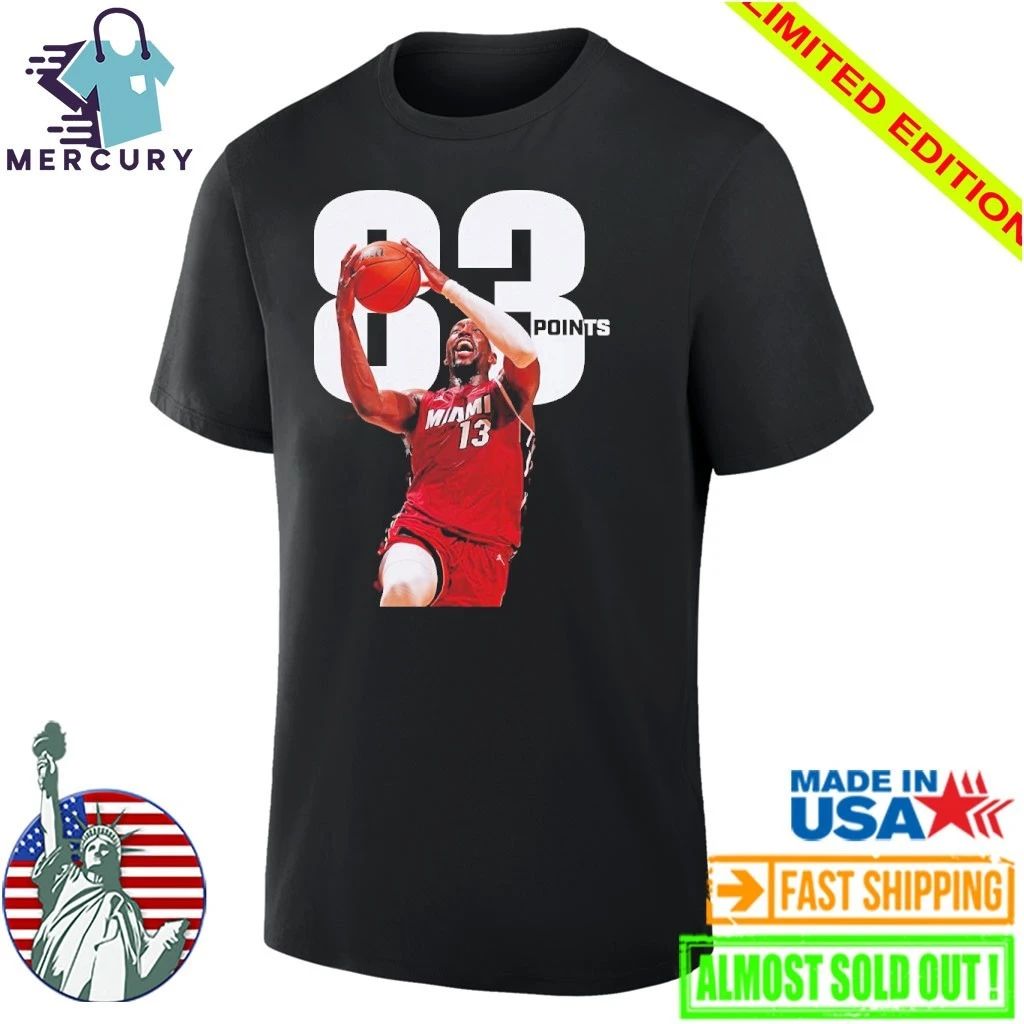 Bam Adebayo With 83 Points Passed Kobe Bryant For The Second-Most Points In A Single Game Shirt