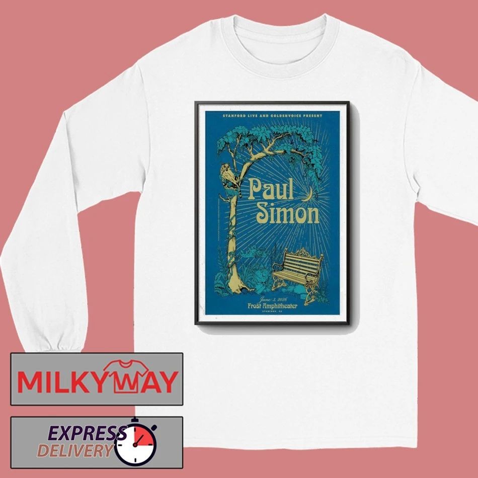 Paul Simon Poster Stanford, CA June 3 2026 Limited shirt