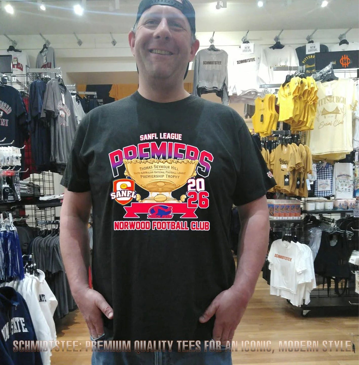 Norwood Football Club SANFL League Premiers 2026 trophy graphic shirt