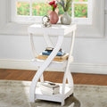 Distressed Twisted Wood Accent Table