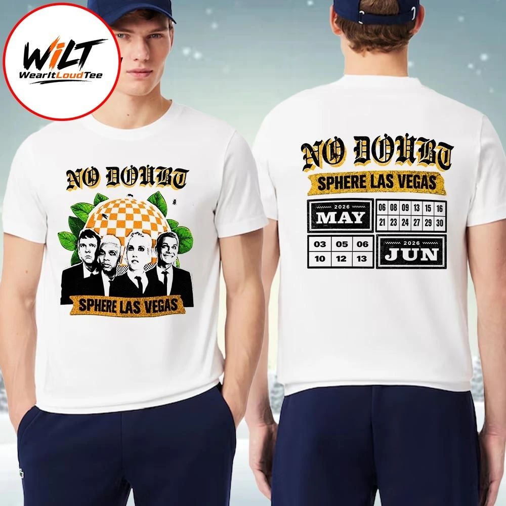 No Doubt Live At Sphere Las Vegas Concert 2026 Tour Photo Two Sided Shirt