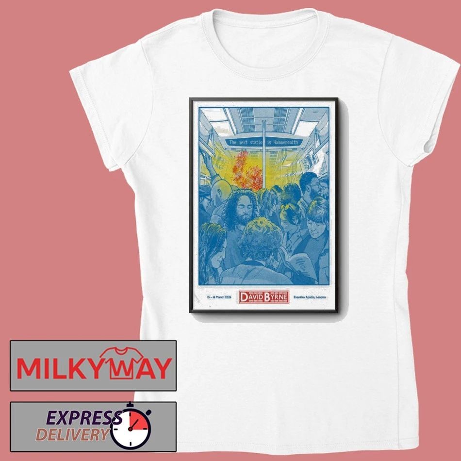 David Byrne March 15-16 2026 London UK Poster shirt