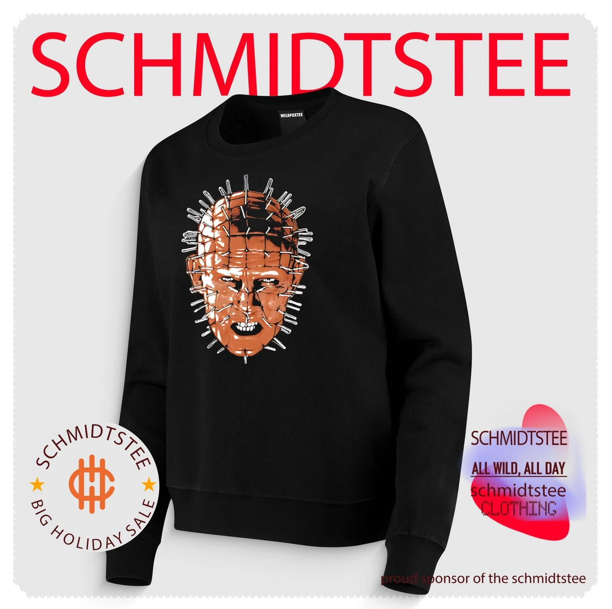 Pinhead big head horror 2026 Halloween graphic shirt