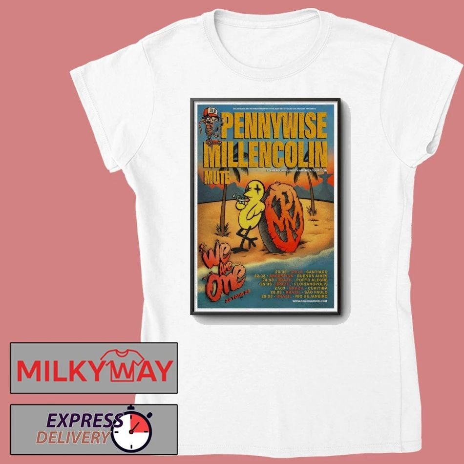 Poster Mar 2026 Pennywise Millencolin Mute Tour shirt
