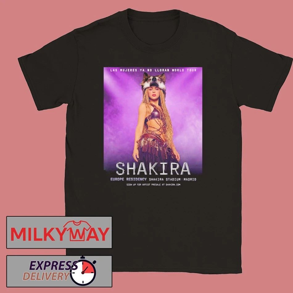 Shakira Las Mujeres Ya No Lloran World Tour 2026 Europe Residency In Madrid Spain shirt