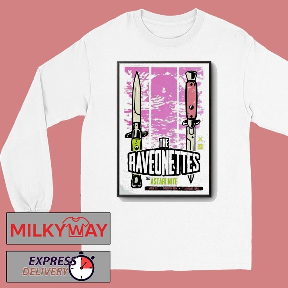 The Raveonettes April 1 2026 In Fort Lauderdale, FL Tour Poster shirt