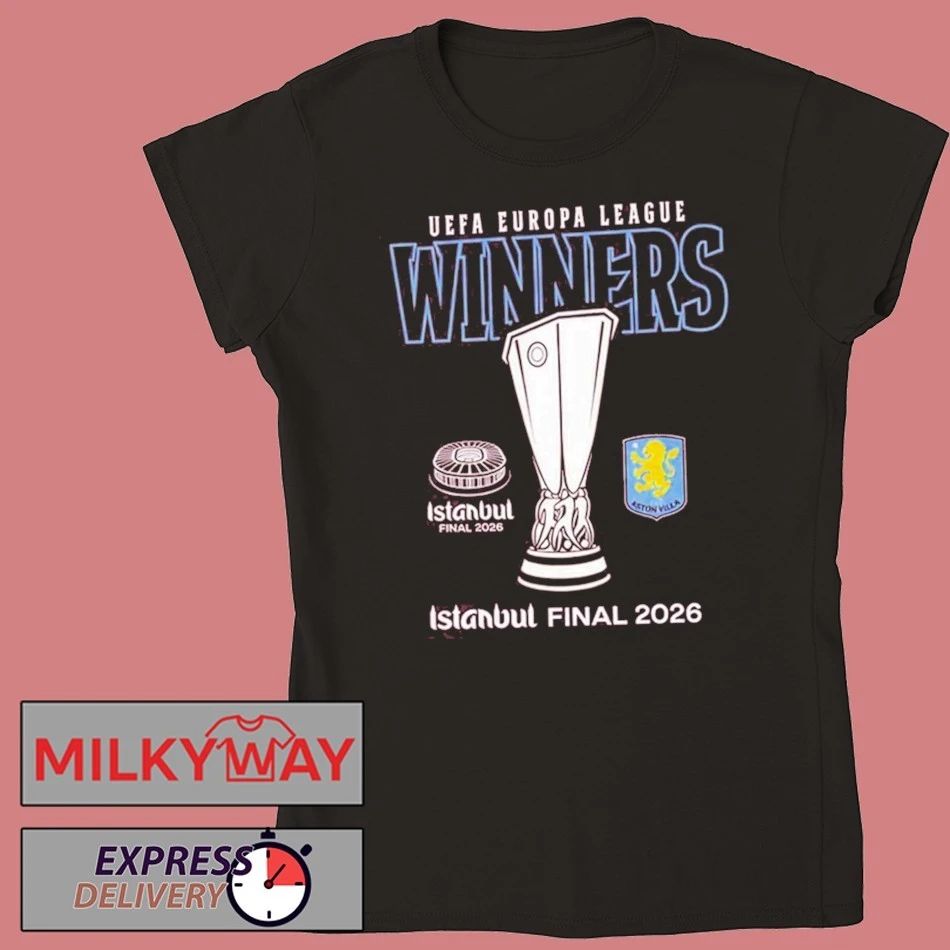 Aston Villa Istanbul 2026 UEL Final Winners T-Shirt