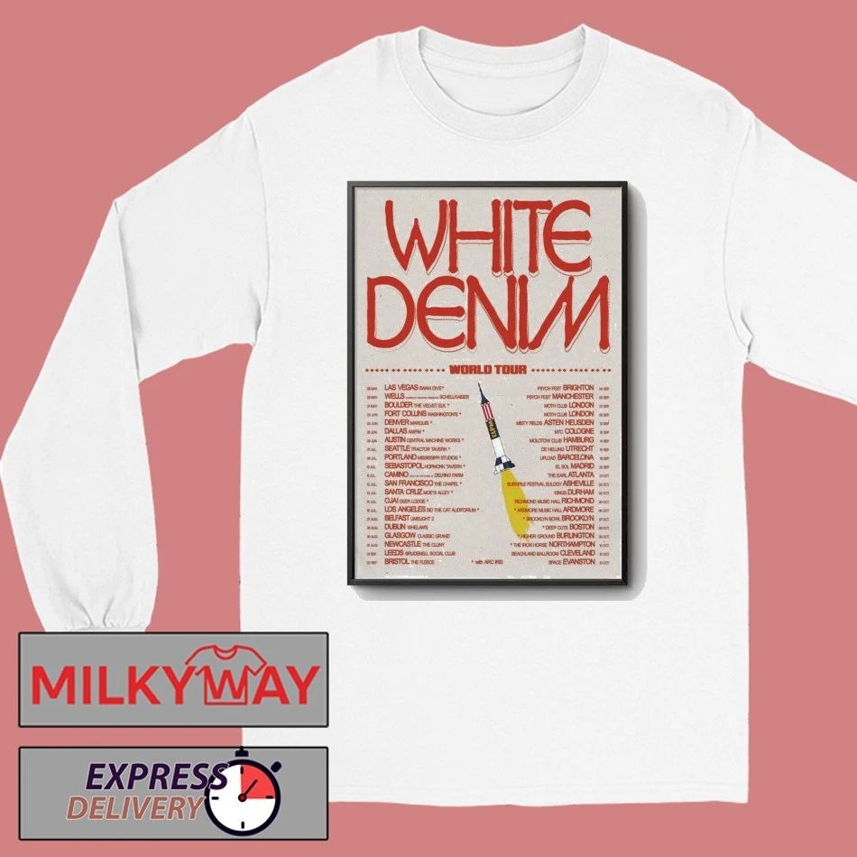 White Denim World Tour 2026 Print shirt