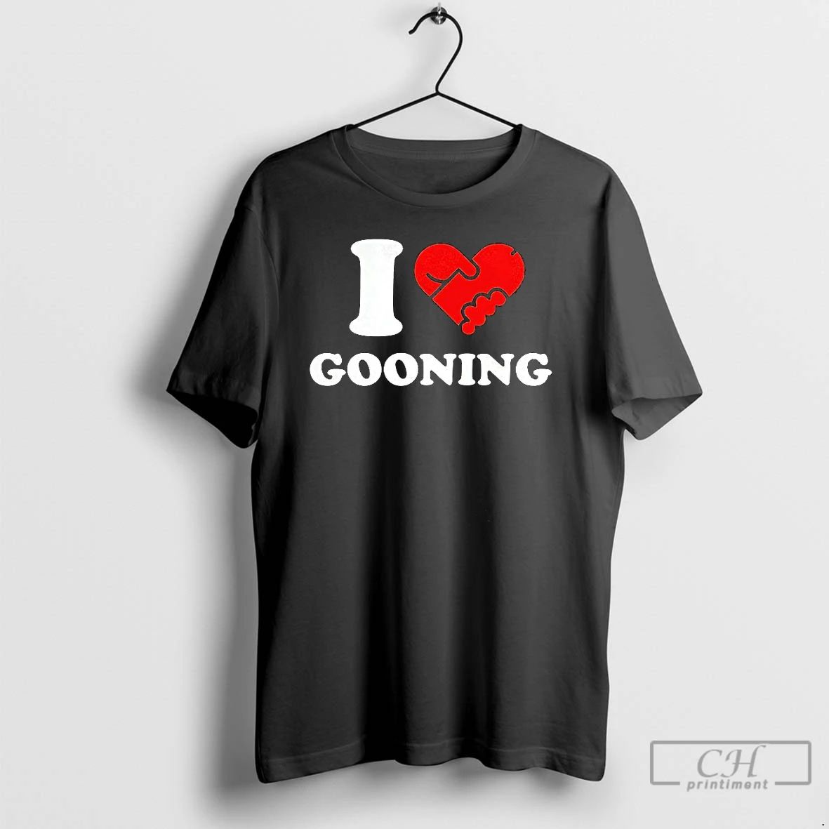 Classic I Love Gooning Heart Meme T Shirts