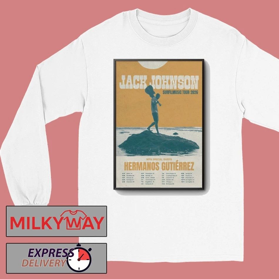 Jack Johnson Surfilmusic Tour 2026 Poster shirt
