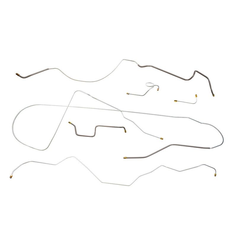 1964 Oldsmobile Starfire/Jetstar/Delta 88 123″ WB Power Drum Brake Line Kit 6pc, OE Steel