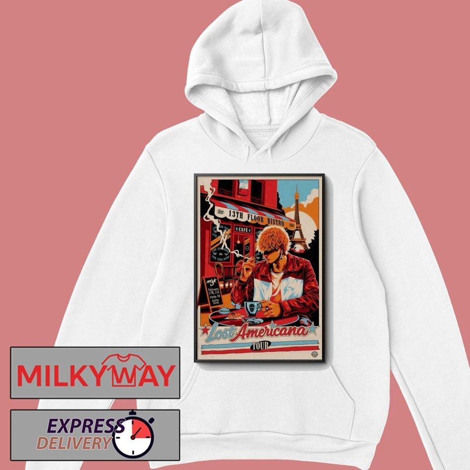 Machine Gun Kelly Paris Feb 27 2026 Lost Americana Tour Poster shirt