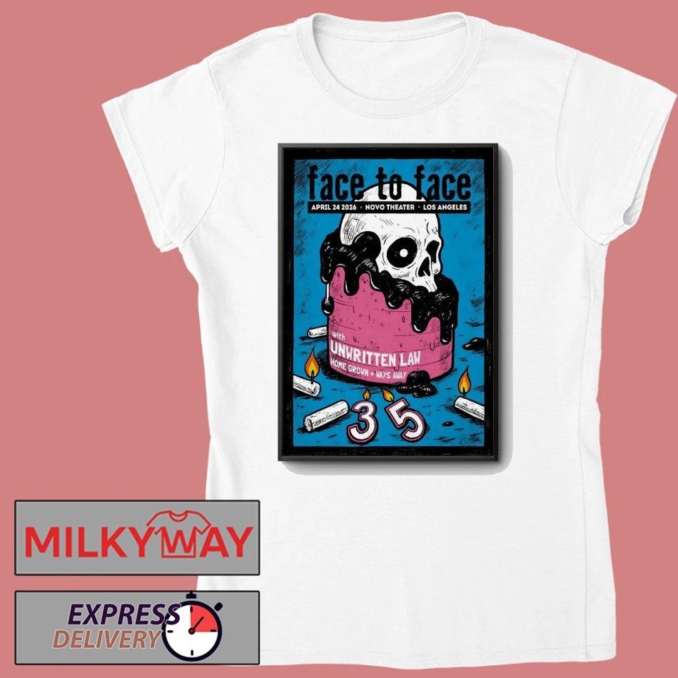 Face To Face Tour Los Angeles CA On Apr 24 2026 Poster shirt