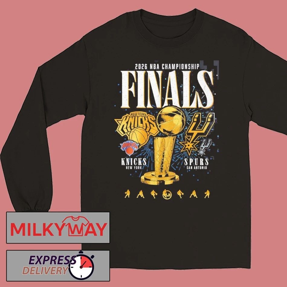2026 NBA Championship Finals X ESPN New York Knicks Vs San Antonio Spurs Matchup Trophy T-Shirt