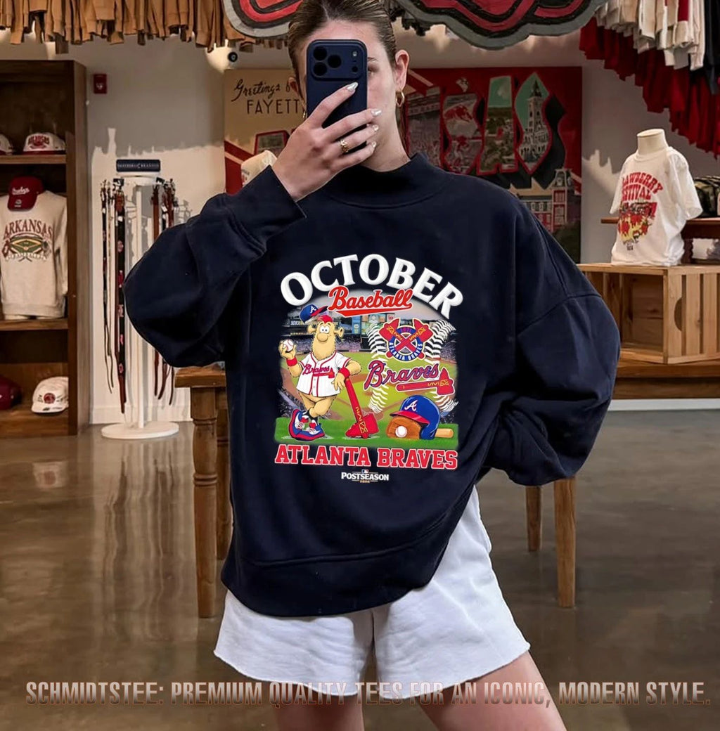 Atlanta Braves October Baseball 2026 Postseason graphic shirt