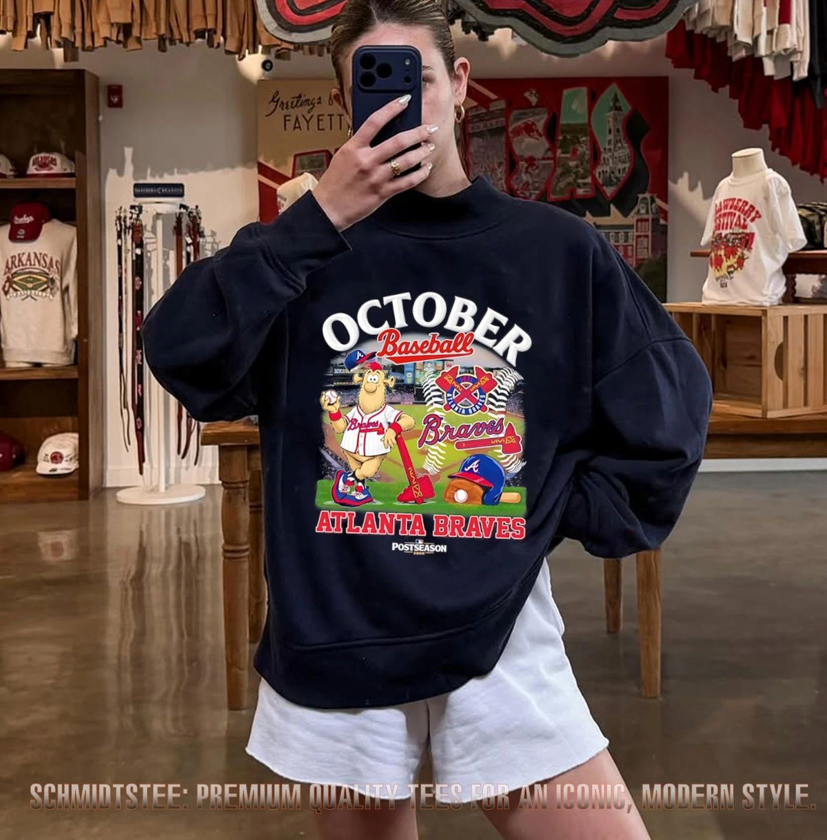Atlanta Braves October Baseball 2026 Postseason graphic shirt