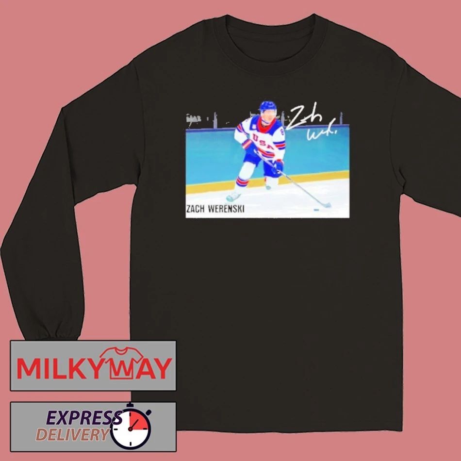 Zach Werenski Team Usa 2026 Winter Olympics Gold Medal Autographed Shirt