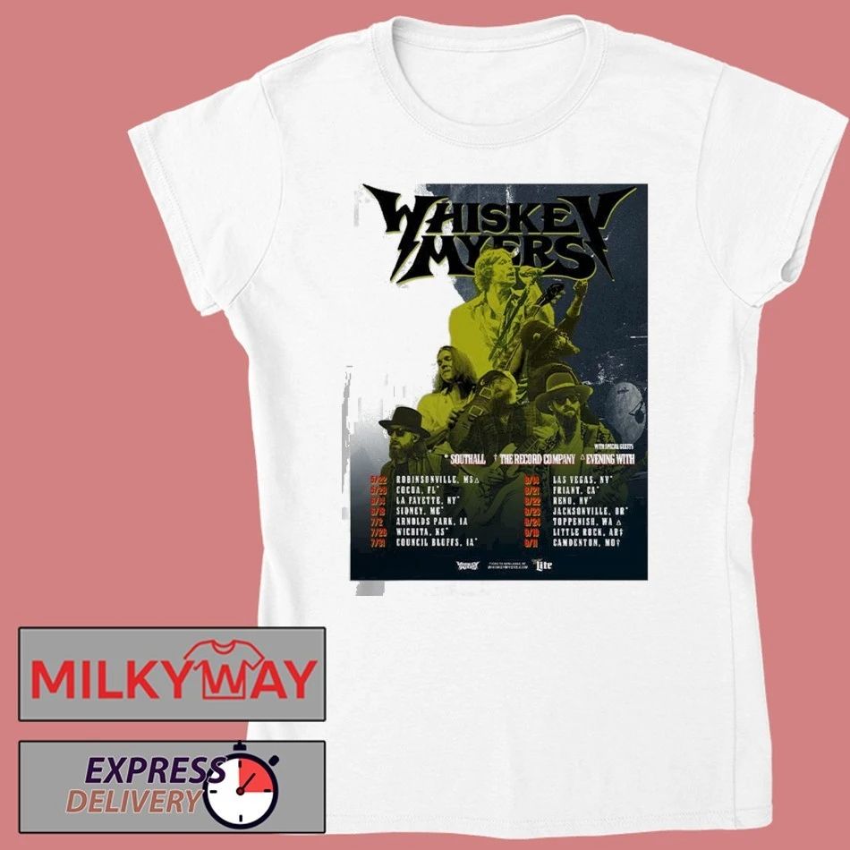 Whiskey Myers Southern Hospitality Tour 2026 North America Summer Schedule Dates Two Sided T-Shirt