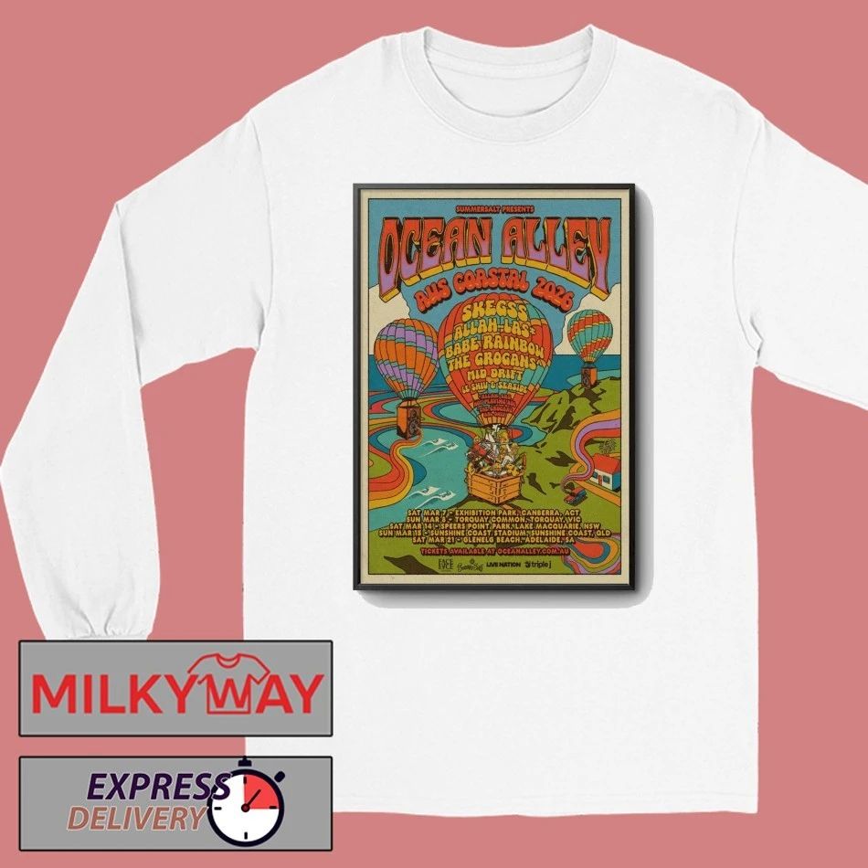 OCEAN ALLEY Tour Mar 2026 Summer Poster shirt
