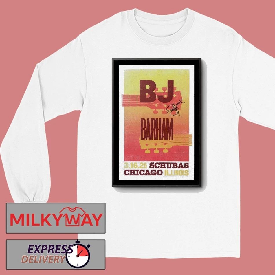 BJ Barham Chicago, IL March 16 2026 Schubas Tavern Tour Poster shirt