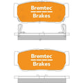 Bremtec Pro-Series Brake Pads BT1365PRO