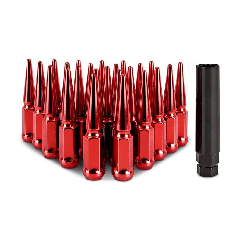 24pc Steel Spiked Lug Nuts Thread Size: M14x1.5