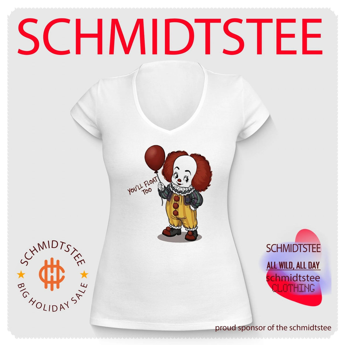 Pennywise you’ll float too Clown Halloween shirt