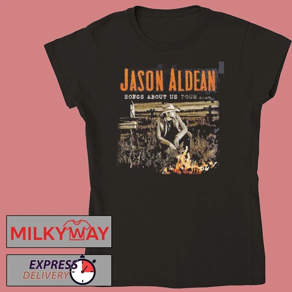 Jason Aldean Songs About Us Tour 2026 North America Schedule Dates Two Sided T-Shirt