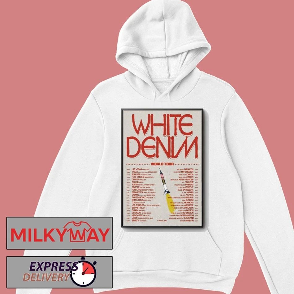 White Denim World Tour 2026 Print shirt