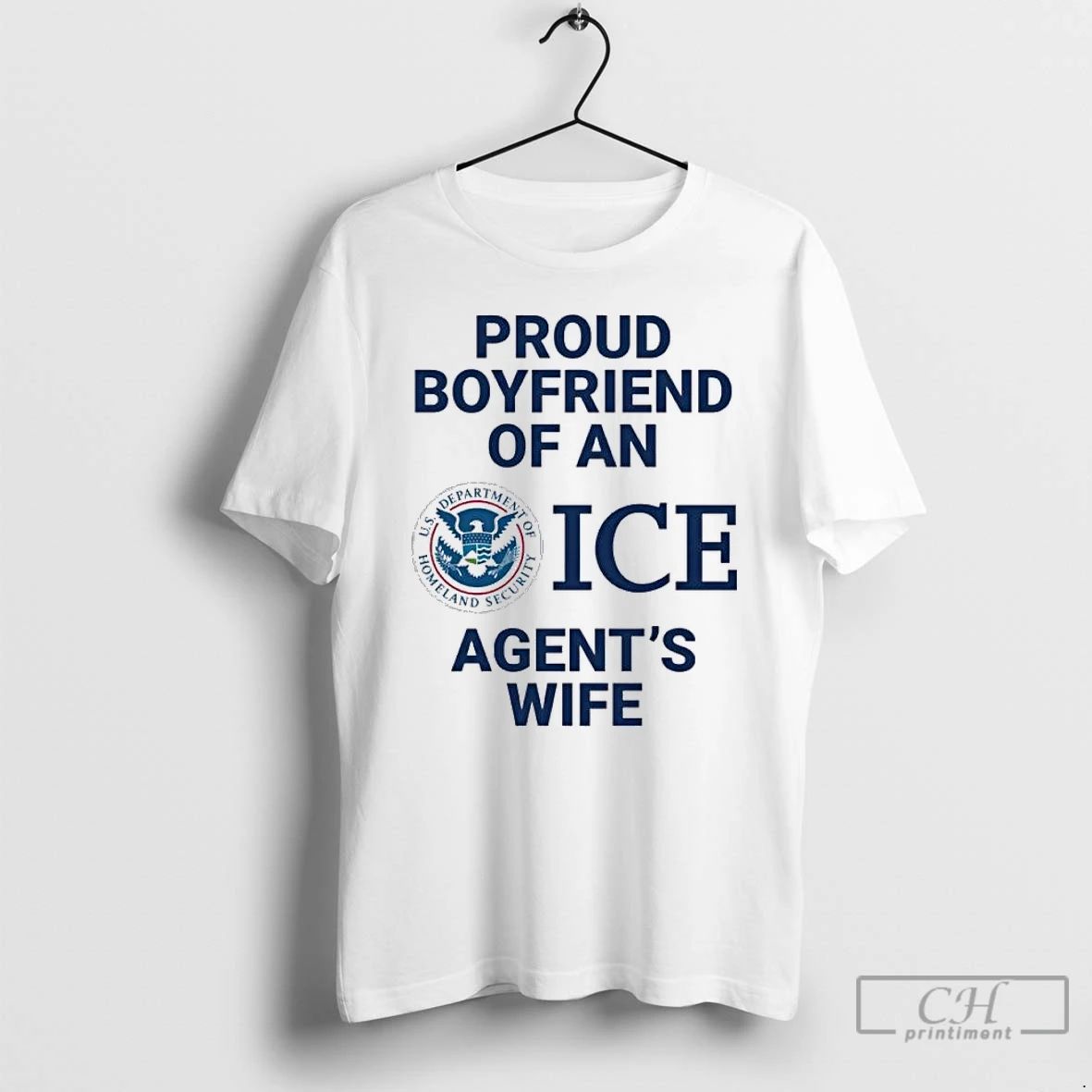 Classic Usa Proud Boyfriend Of An Ice Agents Wife T Shirts