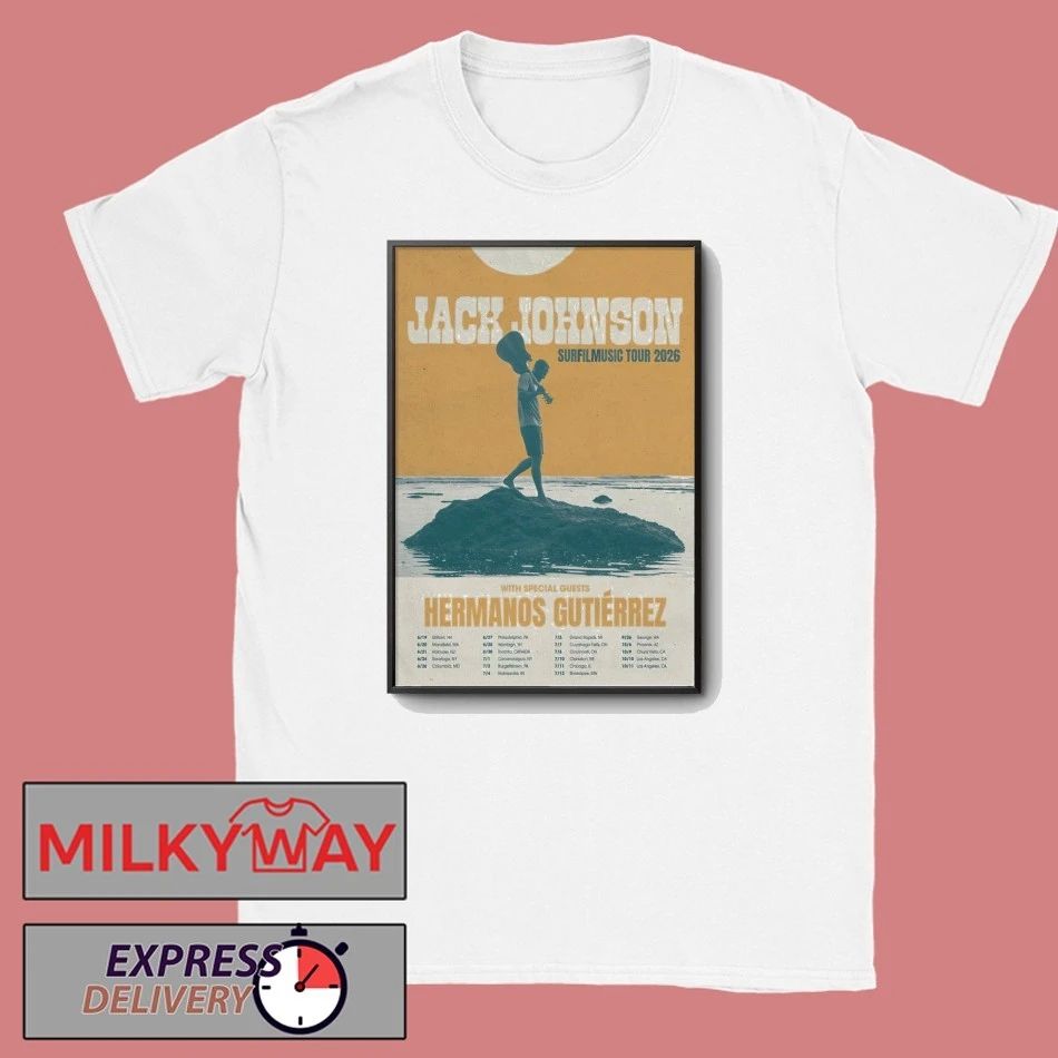 Jack Johnson Surfilmusic Tour 2026 Poster shirt