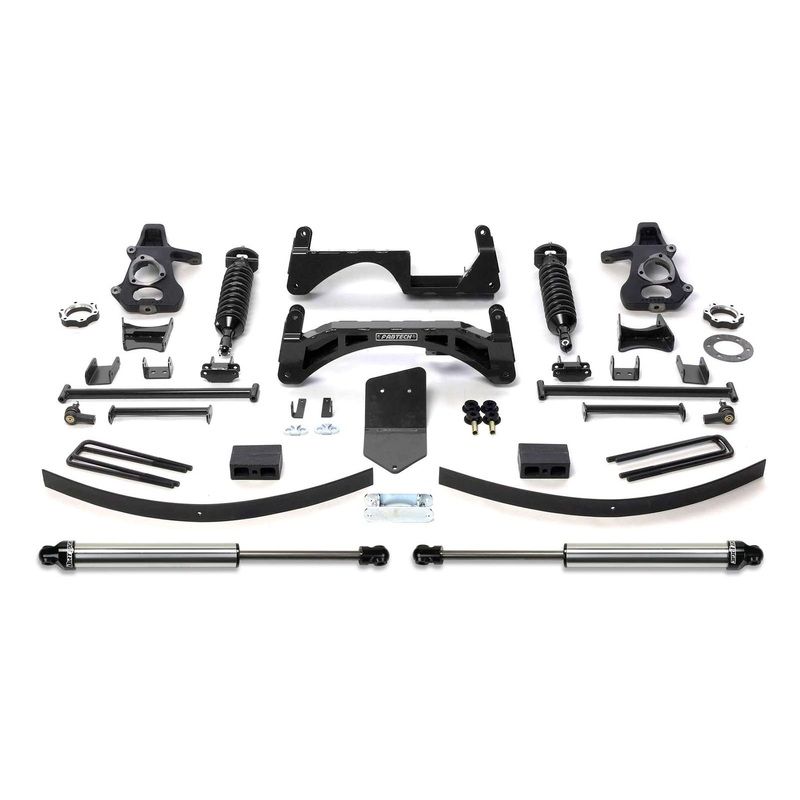 Fabtech 6″ Performance System w/Front Dirt Logic 2.5 Coilovers & Rear 2.25 Shocks Kit for 2007-2013 GMC Sierra 1500 4WD w/6″ lift