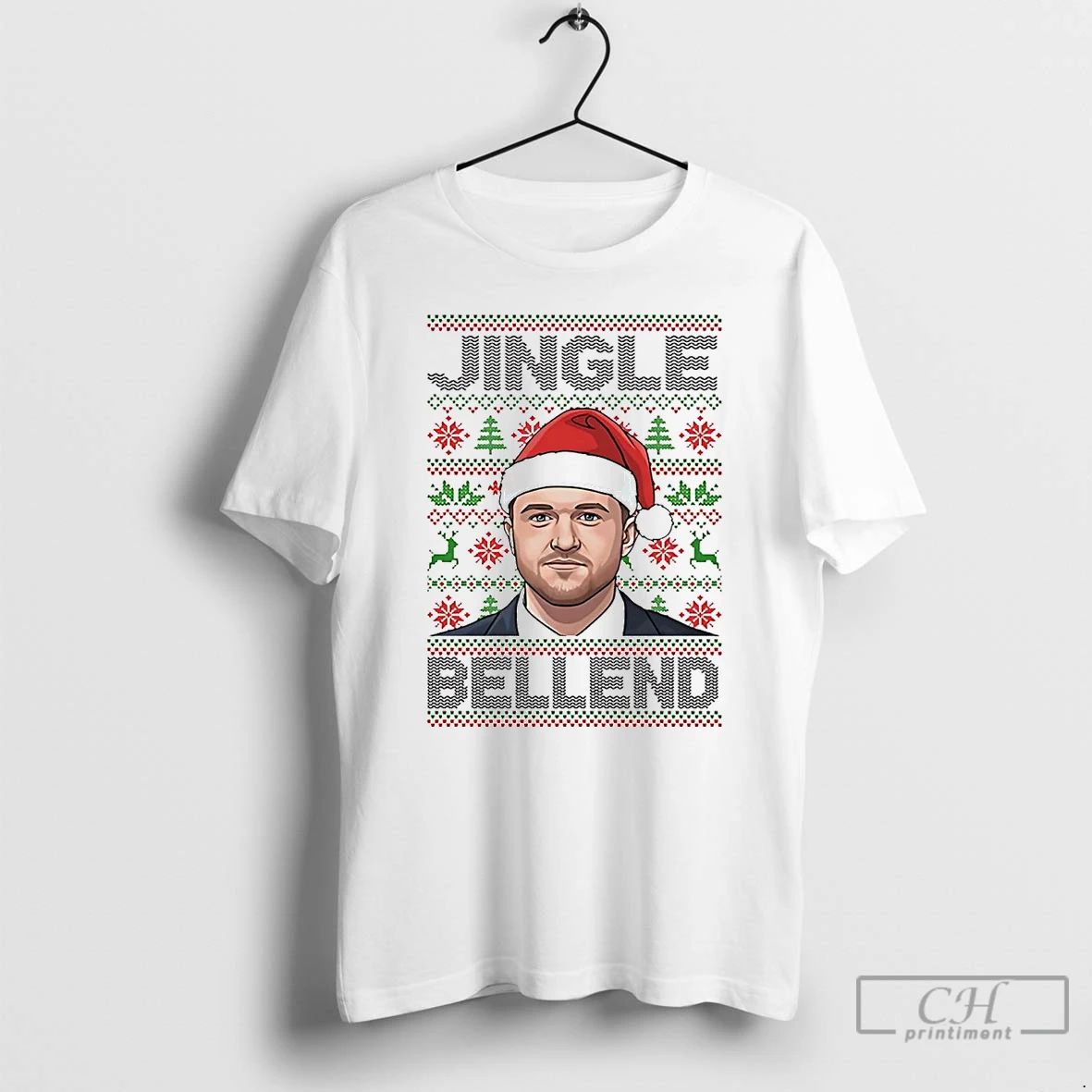 Classic Tommy Robinson Jingle Bell End Ugly Christmas T Shirts