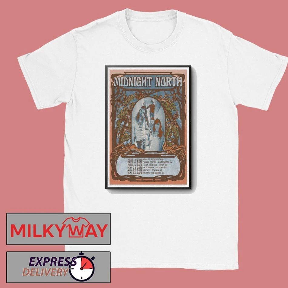 Midnight North Poster Tour Apr – May 2026 shirt