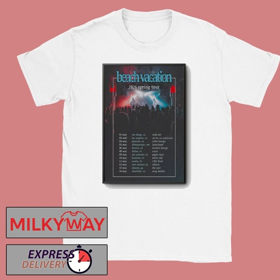Beach Vacation 2026 Tour Spring Poster shirt