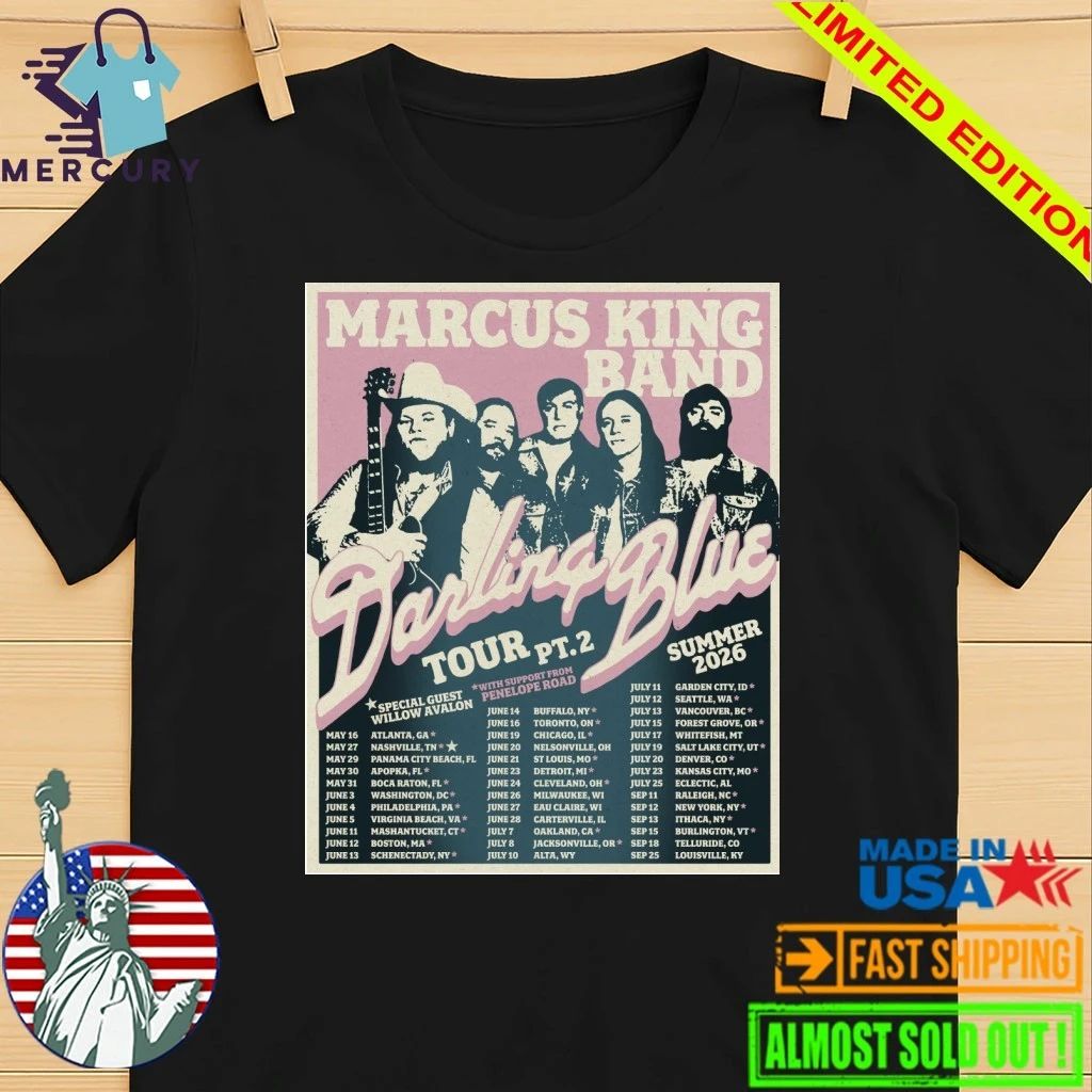 Marcus King Band 2026 Darling Blue Tour Summer Poster Shirt