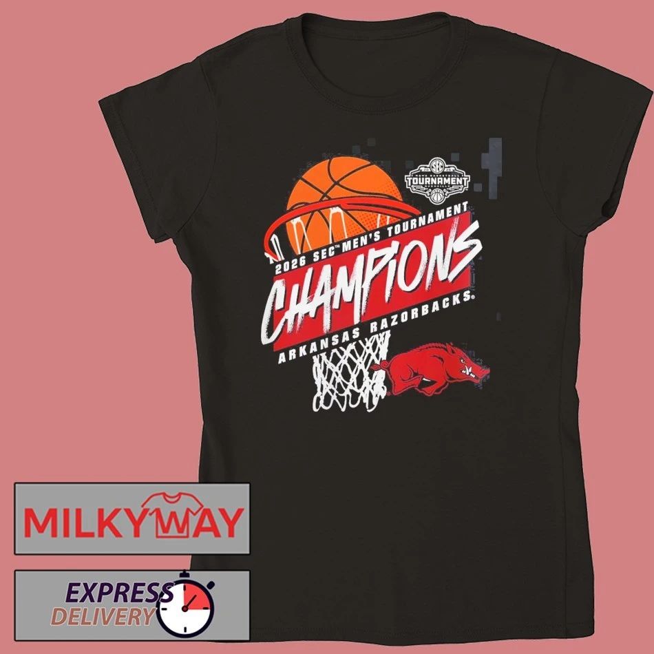 Arkansas Razorbacks 2026 SEC Men’s Basketball Tournament Champions T-Shirt