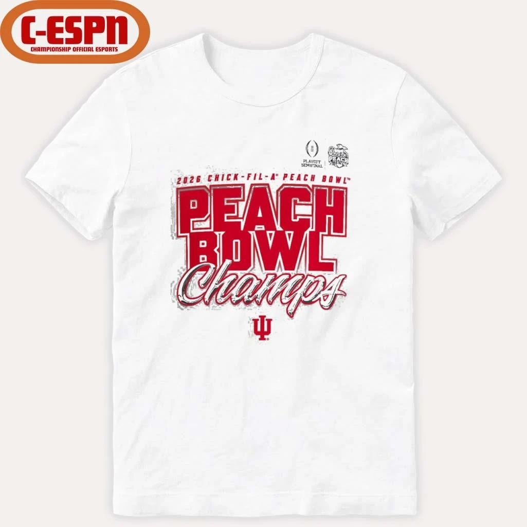 Indiana University Hoosiers Football 2026 Peach Bowl Champions T-Shirt