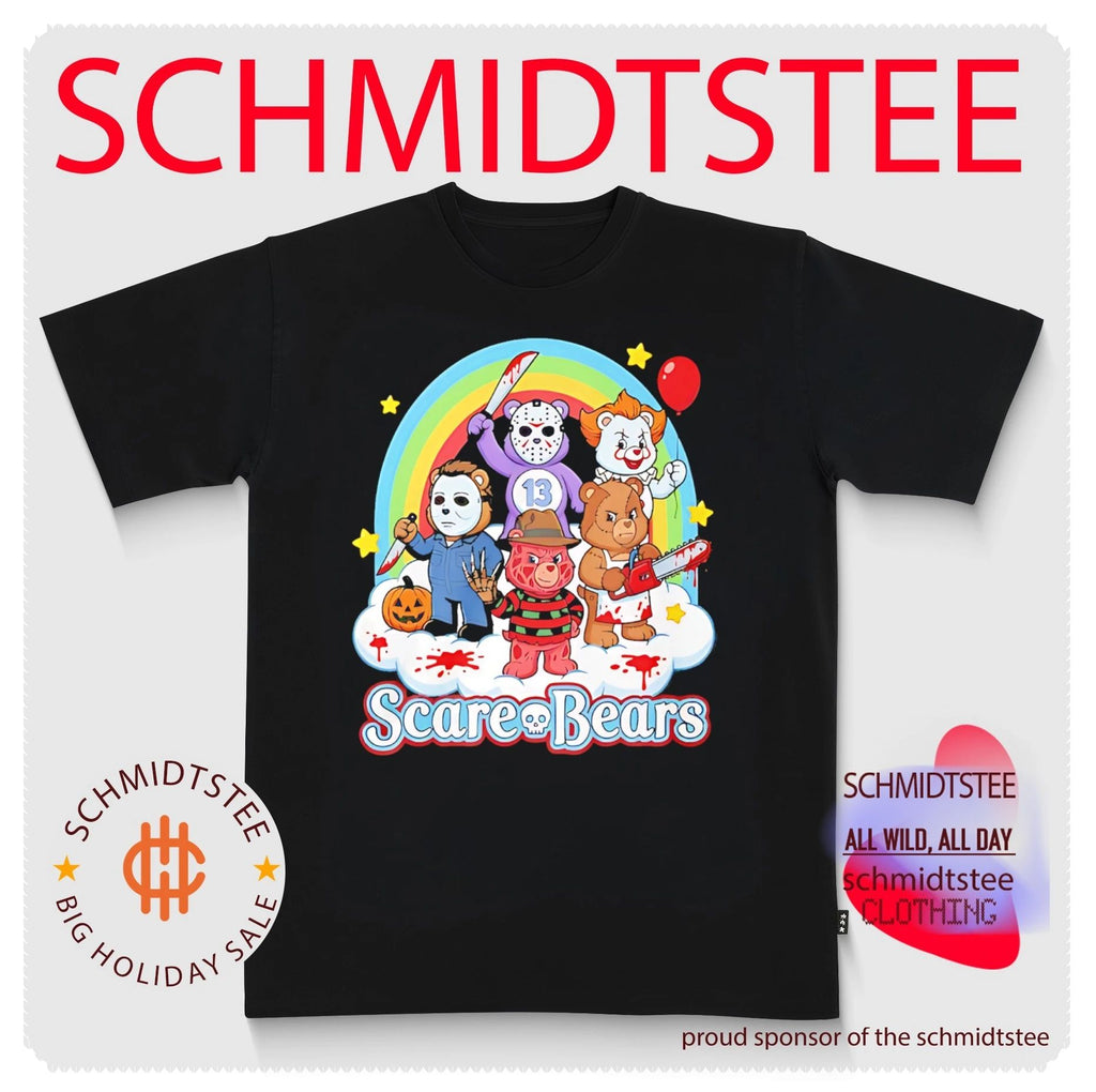 Scare Bears horror movie characters graphic shirt