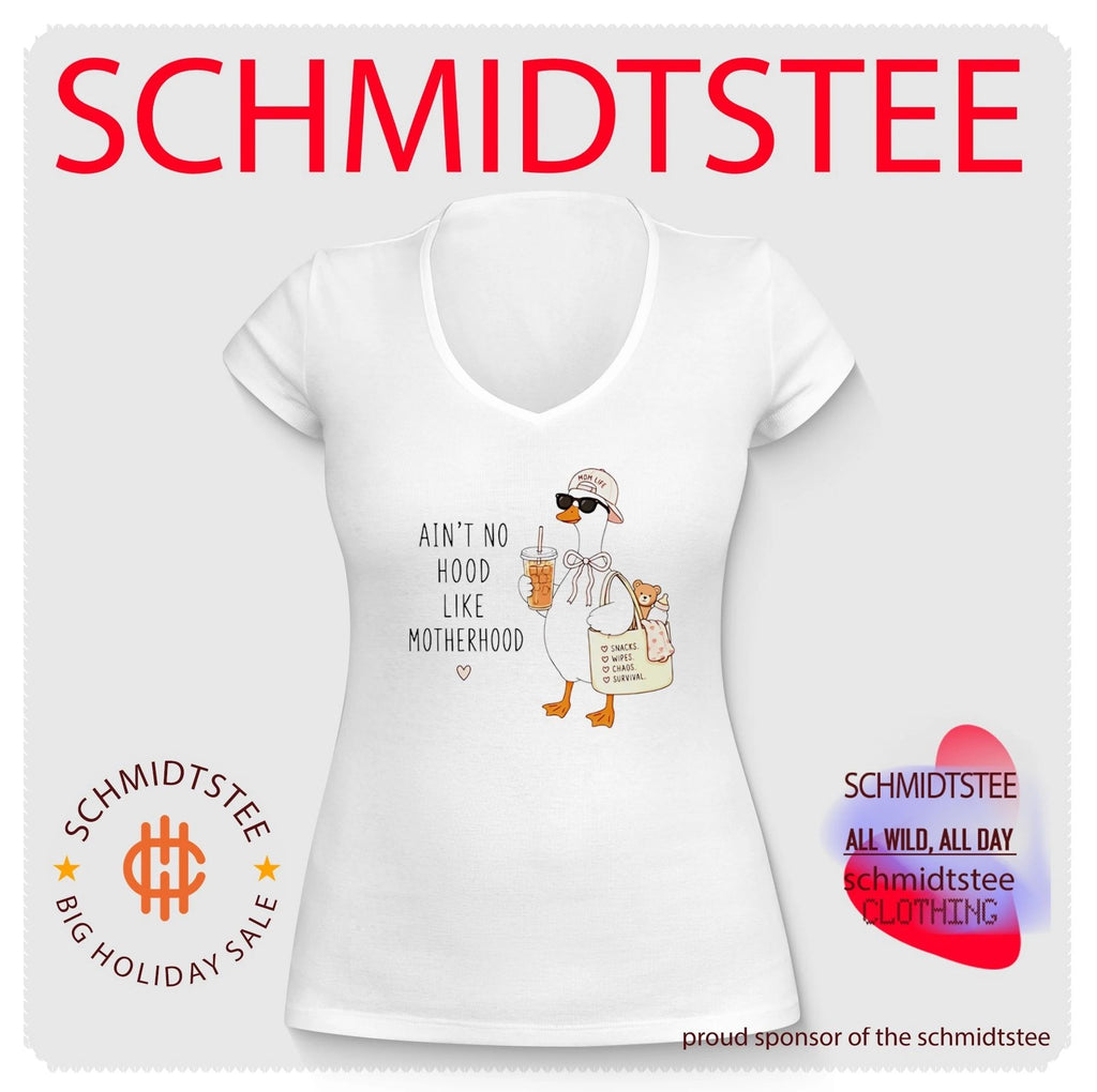 Duck mom life ain’t no hood like motherhood love snacks wipes chaos survivale shirt