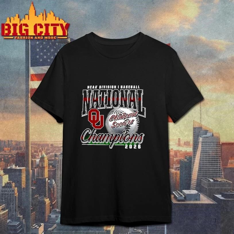 Oklahoma Sooners NCAA Division I Baseball National Champions 2026 T-shirt