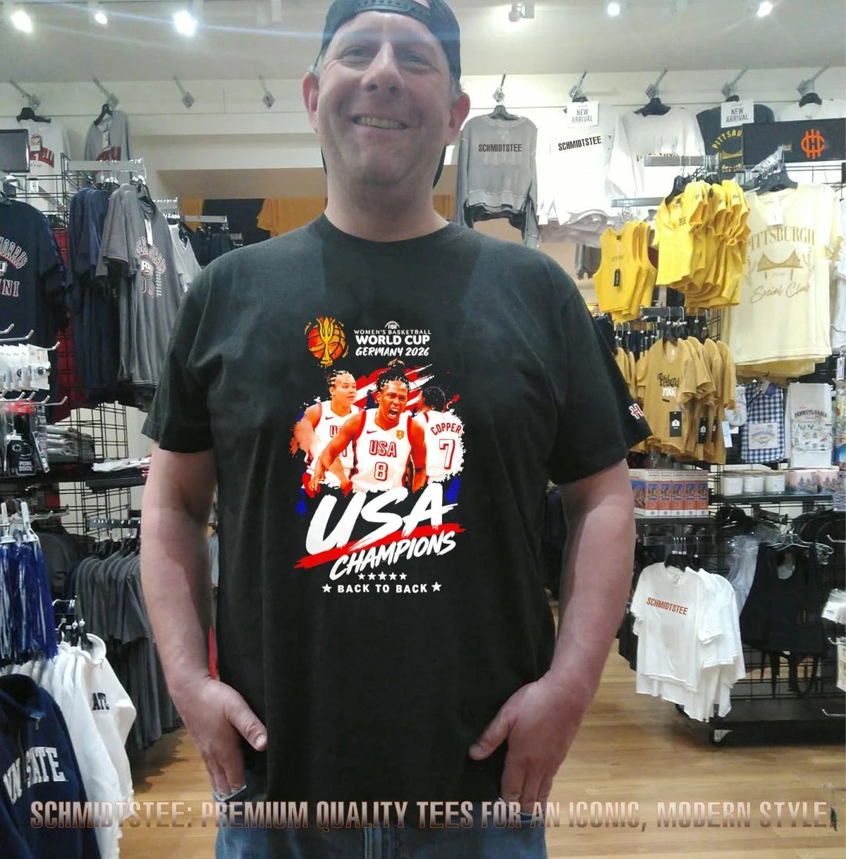 Team USA 2026 FIBA Women’s Basketball World Cup Germany Champions back to back graphic shirt