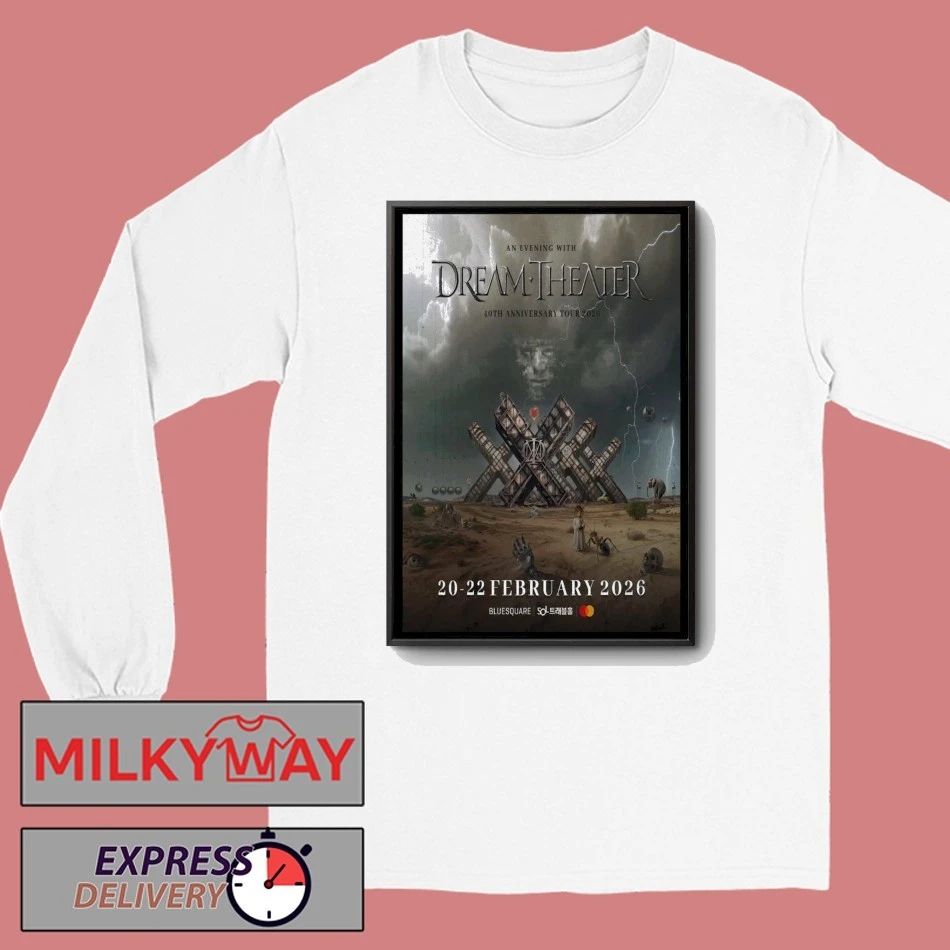Dream Theater 40th Anniversary Tour Poster Feb 20-22 2026 shirt